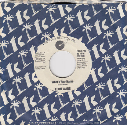 Leon Ware : What's Your Name (7", Single, Promo, Styrene)