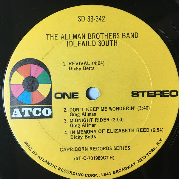 The Allman Brothers Band : Idlewild South (LP, Album, Ter)