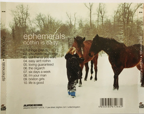 Ephemerals : Nothin Is Easy (CD, Album)