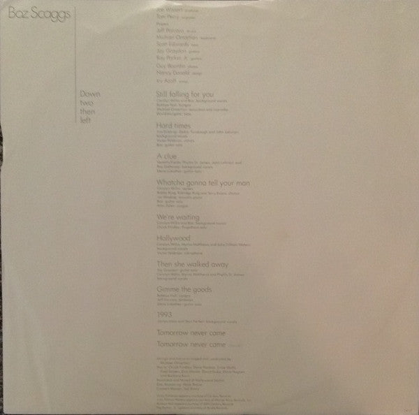 Boz Scaggs : Down Two Then Left (LP, Album, San)