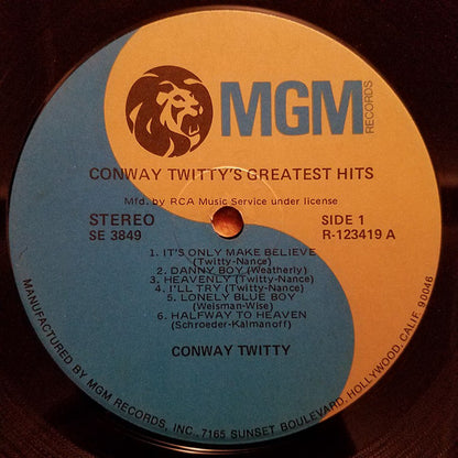 Conway Twitty : Conway Twitty's Greatest Hits... (LP, Comp, Club)