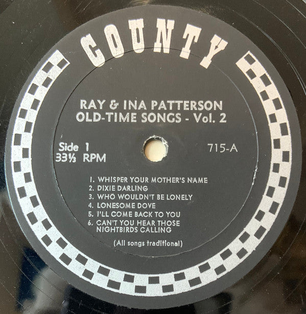 Ray & Ina Patterson : Old-Time Songs Volume 2 (LP, Album)