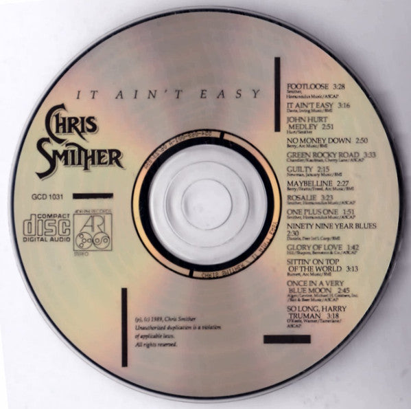 Chris Smither : It Ain't Easy (CD, Album, RE)