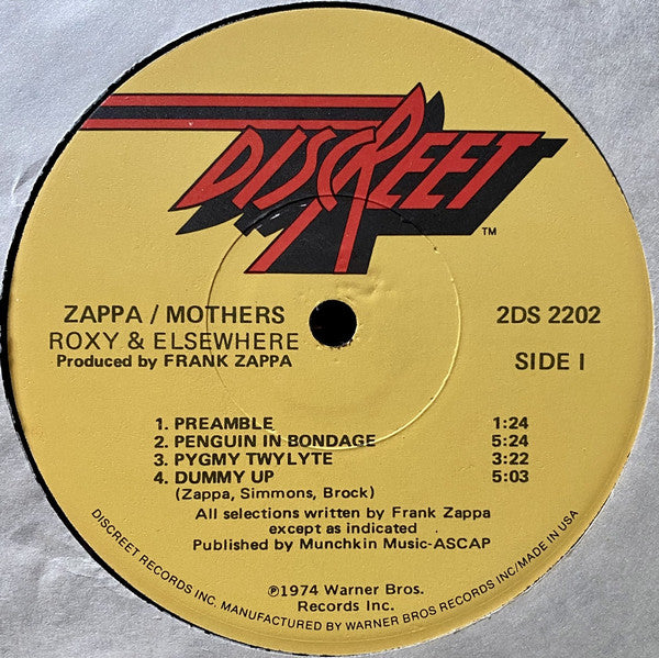 Zappa* / Mothers* : Roxy & Elsewhere (2xLP, Album, Los)