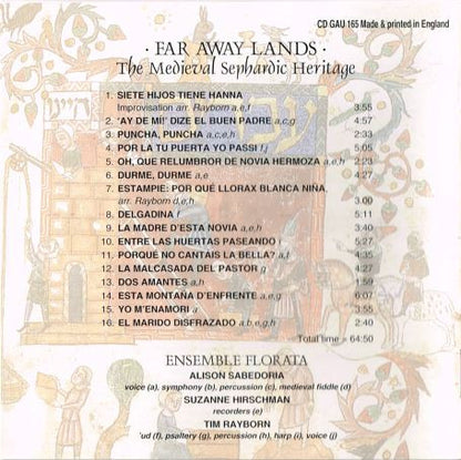 Ensemble Florata : Far Away Lands: The Medieval Sephardic Heritage (CD, Album)