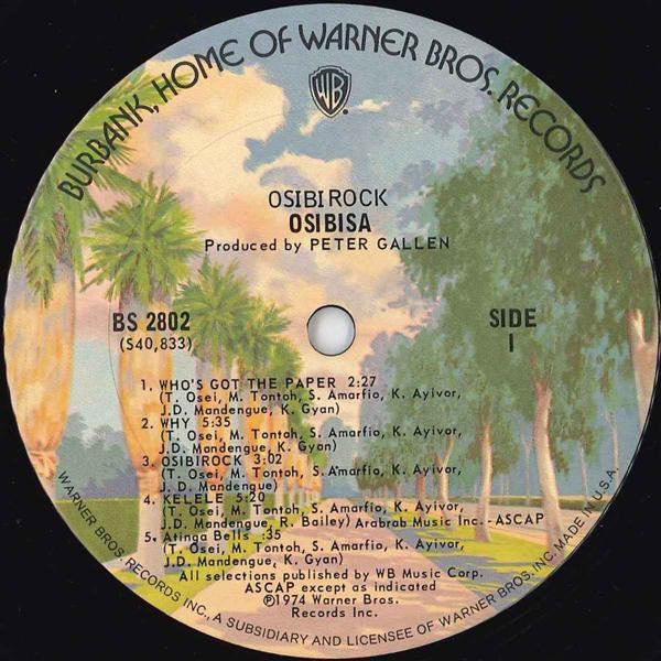 Osibisa : Osibirock (LP, Album, San)