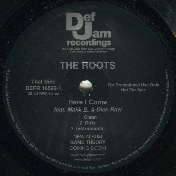 The Roots : In The Music / Here I Come (12", Promo)