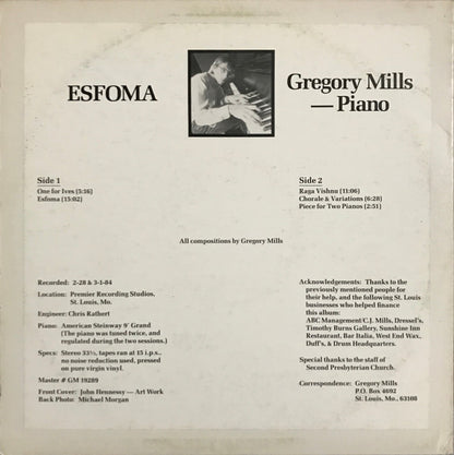 Greg Mills (2) : Esfoma (LP, Album)