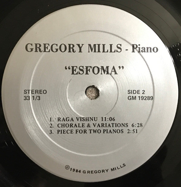 Greg Mills (2) : Esfoma (LP, Album)