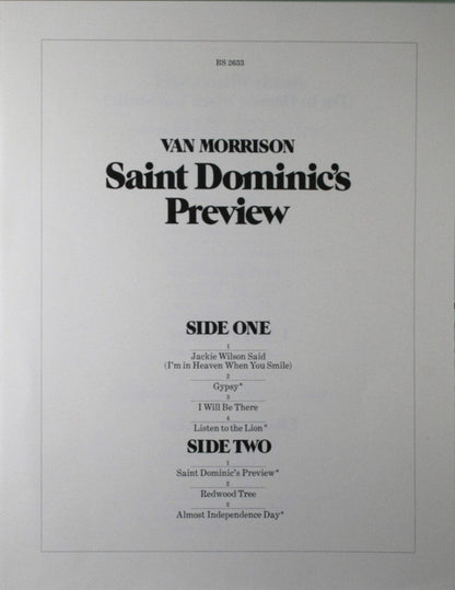 Van Morrison : Saint Dominic's Preview (LP, Album, Ter)