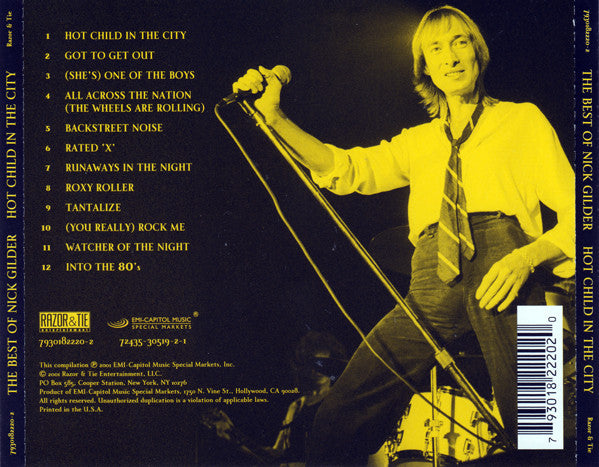 Nick Gilder : The Best Of Nick Gilder - Hot Child In The City (CD, Comp)