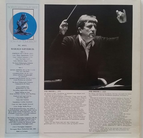 Harald Sæverud, Royal Philharmonic Orchestra, Per Dreier : Symphony No. 9 / Rondo Amoroso / Danza Sinfonica Con Passacaglia / Canto Rivoltoso (LP, Album, Gat)