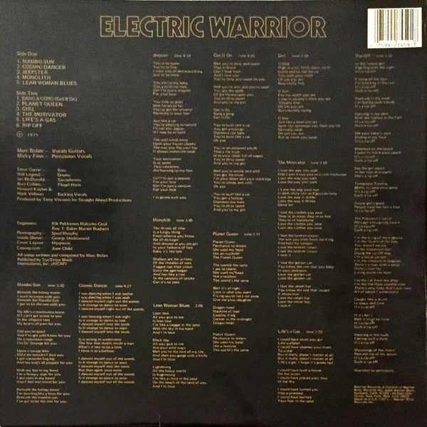 T. Rex : Electric Warrior (LP, Album, RE, SRC)