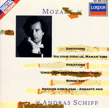 András Schiff, Wolfgang Amadeus Mozart : Variations "Ah, Vous Dirai-je, Maman" K265, Variations "Unser Dummer Pöbel Meint" K455, Rondo K511, Adagios K356 & K540, Andante K616 (CD, Album)