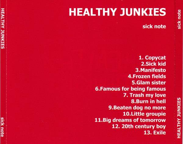 Healthy Junkies : Sick Note (CD, Album)