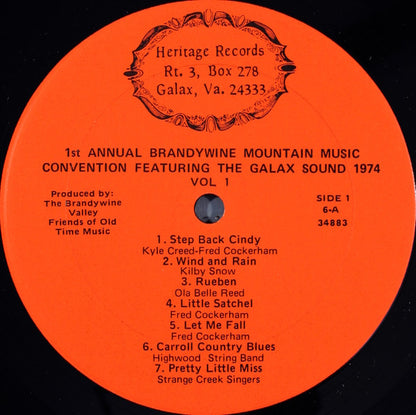 Various : 1st Annual Brandywine Mountain Music Convention: '74 The Galax Sound (LP, Album)