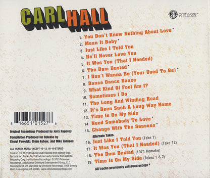 Carl Hall : You Don't Know Nothing About Love: The Loma/Atlantic Recordings 1967-1972 (CD, Album, Comp)