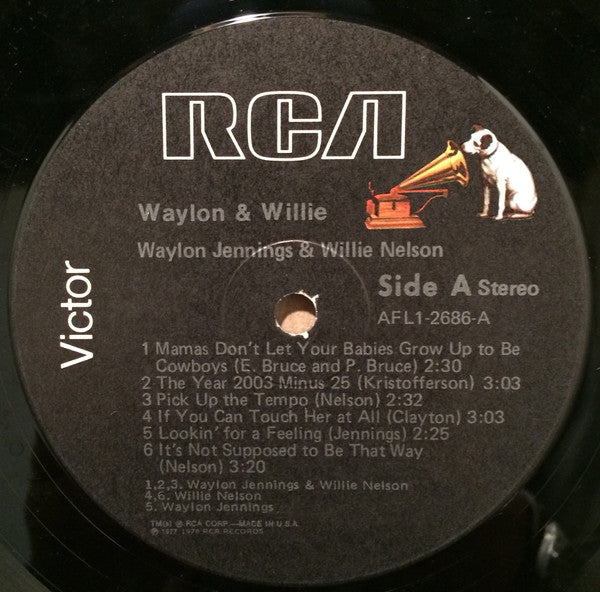 Waylon Jennings & Willie Nelson : Waylon & Willie (LP, Album, Ind)