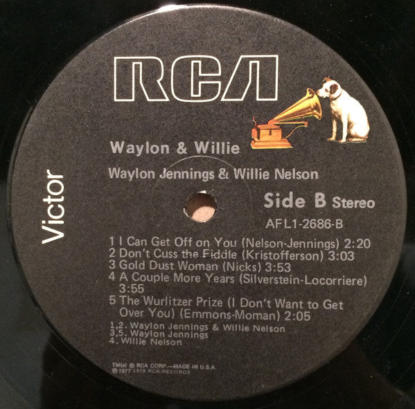 Waylon Jennings & Willie Nelson : Waylon & Willie (LP, Album, Ind)