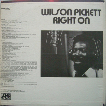 Wilson Pickett : Right On (LP, Album, CTH)