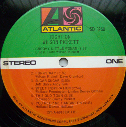 Wilson Pickett : Right On (LP, Album, CTH)