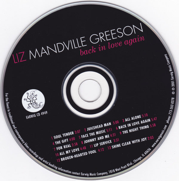 Liz Mandville Greeson : Back In Love Again (CD, Album)