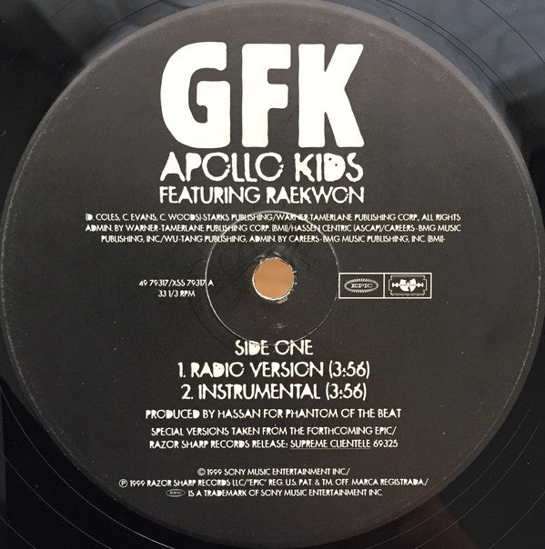 Ghostface Killah : Apollo Kids (12", Single)