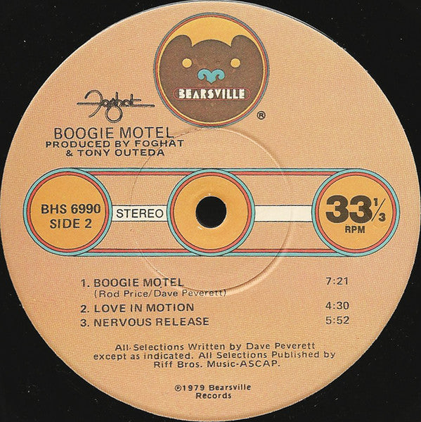 Foghat : Boogie Motel (LP, Album, Jac)