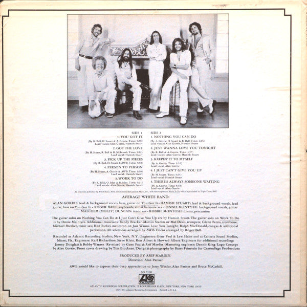 Average White Band : AWB (LP, Album, RI)