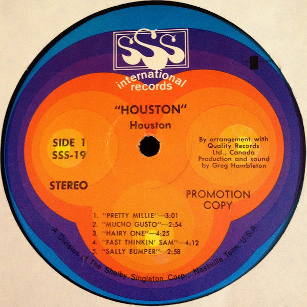 Houston (8) : Houston (LP, Album, Promo)