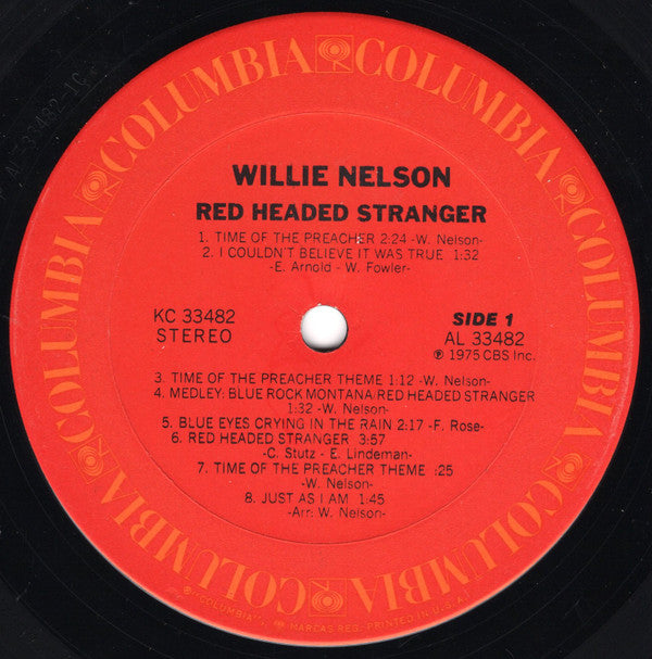 Willie Nelson : Red Headed Stranger (LP, Album, Ter)