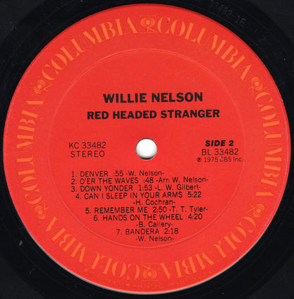 Willie Nelson : Red Headed Stranger (LP, Album, Ter)