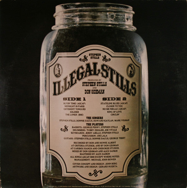 Stephen Stills : Illegal Stills (LP, Album, Ter)