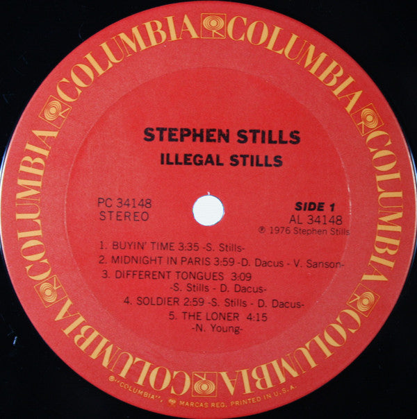 Stephen Stills : Illegal Stills (LP, Album, Ter)