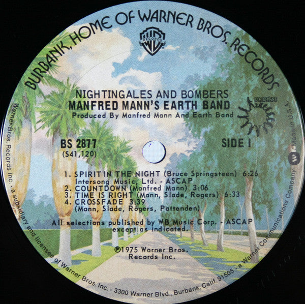 Manfred Mann's Earth Band : Nightingales & Bombers (LP, Album, San)