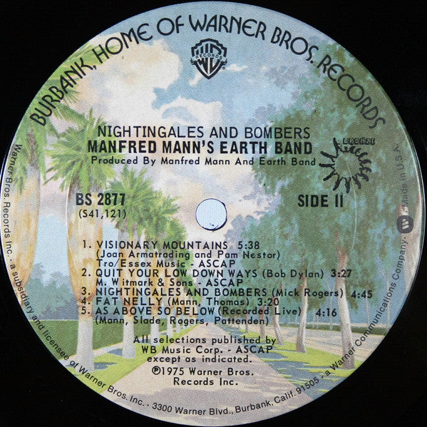 Manfred Mann's Earth Band : Nightingales & Bombers (LP, Album, San)