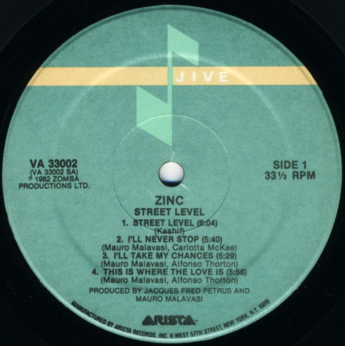 Zinc (2) : Street Level (LP, Album)