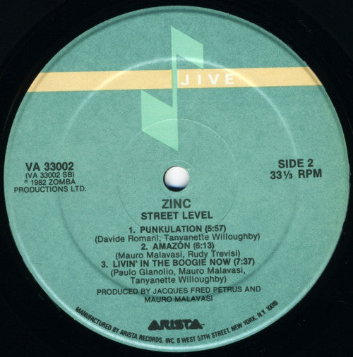 Zinc (2) : Street Level (LP, Album)