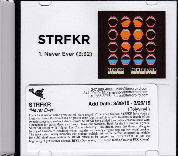 Starfucker (2) : Never Ever (CDr, Single, Promo)