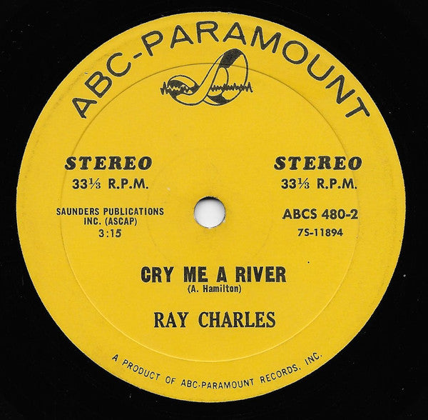 Ray Charles : Sweet And Sour Tears (5x7", Album, Jukebox)