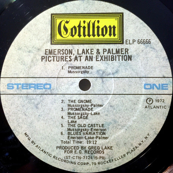 Emerson, Lake & Palmer : Pictures At An Exhibition (LP, Album, Pre)