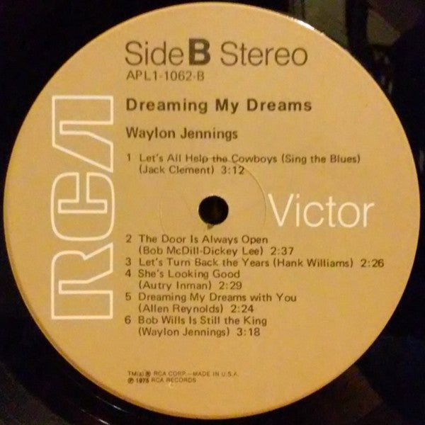 Waylon Jennings : Dreaming My Dreams (LP, Album, Ind)