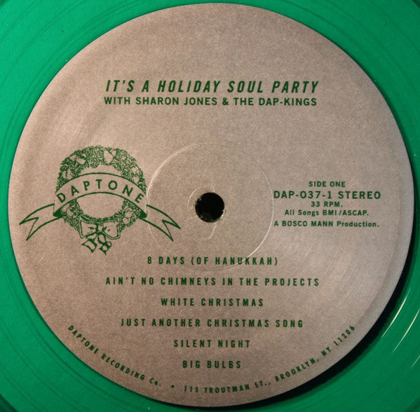 Sharon Jones & The Dap-Kings : It's A Holiday Soul Party (LP, Album, Ltd, RP, Gre + 7", Single)