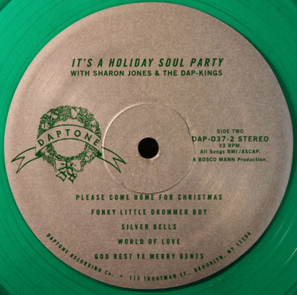 Sharon Jones & The Dap-Kings : It's A Holiday Soul Party (LP, Album, Ltd, RP, Gre + 7", Single)