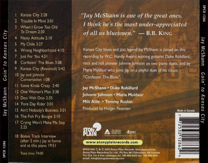 Jay McShann : Goin' To Kansas City (CD, Album)