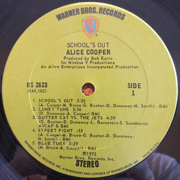 Alice Cooper : School's Out (LP, Album, Ter)