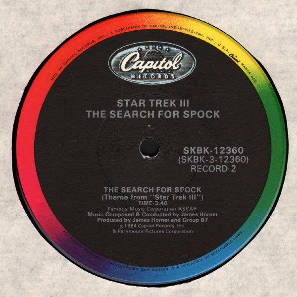 James Horner : Star Trek III: The Search For Spock (Original Motion Picture Soundtrack) (LP, Album + 12", S/Sided, Single + Jac)